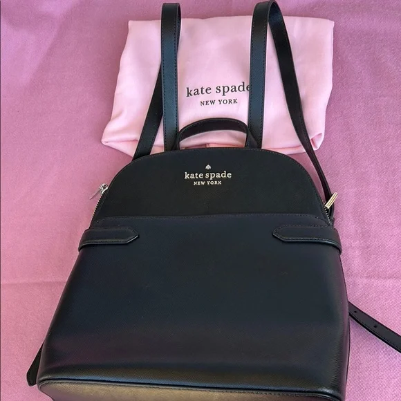 kate spade | Bags | Kate Spade Black Dome Backpack Sleek  display picture 2